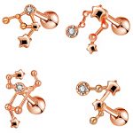 Rose Gold Plated Surgical Steel 316L Ear Cartilage Piercing Jewelry