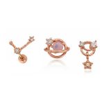Rose Gold Plated 16G Earring Helix Tragus Piercing Jewelry