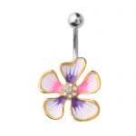 316l Enermal Flower Nipple Piercing Belly Button Ring