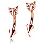 Gold Plated Fashion Diamond Clear Rook Stud Earrings Piercing Tragus Jewelry