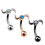 Gold Plated Fashion Diamond Clear Rook Tragus Ear Piercing Jewelry