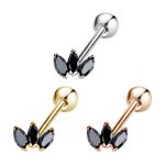2022 Gold Fashion Forward Trend Semicolon Tragus Ear Piercing Studs Helix Ring