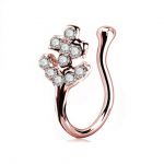 Toposh Stainless Steel Cubic Zirconia Nose Ring