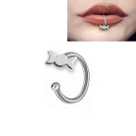 Stainless Steel Cubic Zirconia Nose Ring Piercing