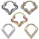 Toposh 316L Stainless Steel Segment Rings Piercing Jewelry