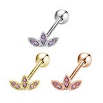 2022 Gold Fashion Forward Trend Stainless Steel Gold Studs Tragus Piercing Jewerly