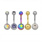 Fashion Wholesale Stainless Steel Colorful Custom Belly Rings Titanium