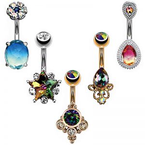 2022 Luxury Lovely Fashion Wholesale Pregnancy Piercing Belly Button Jewelry Baddie