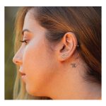 9K/10K/14K/18K Solid Gold crystal Piercing Earrings tragus Helix Ear Ring Cartilage Piercing Wholesale