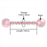 5PCS Tongue Barbells 14G Acrylic Candy Color Tounge Bars Tongue Piercing Rings for Women