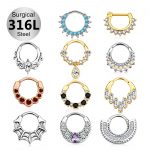 designer real sexy dangle indian septum nose ring hoop bulk earring piercing stud 316 stainless steel pin jewelry for women