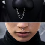 Stainless Steel Cubic Zirconia Nose Septum Stud Piercing Jewelry