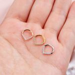 316L stainless steel Silver Rose Gold Segment Rings Piercing Jewelry