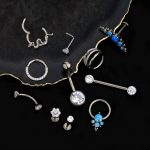 g23 medical grade titanium astm f136 belly button labret navel nose ear tragus body earring piercing barbel crystals jewelry
