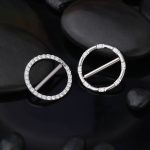 G23 Crystal CZ Titanium astm f136 Nipple Ring Body Piercing Jewelry