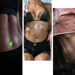Navel Belly Button Ring Piercing Jewelry 316L Stainless Steel Glow in the dark alien
