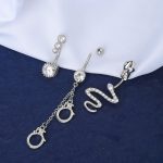 Navel Belly Button Ring 316L Stainless Steel Piercing Jewelry snake