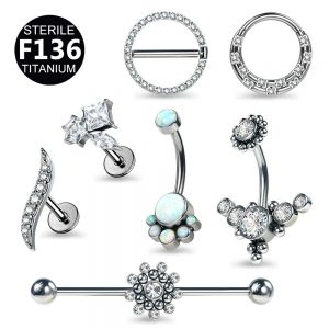 G23 Titanium Piercing Jewelry Labret Studs Threadless Tragus Helix Cartilage Earring Belly Ring Body Jewelry